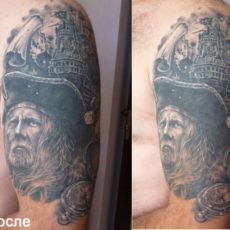 Исправление татуировок: до и после